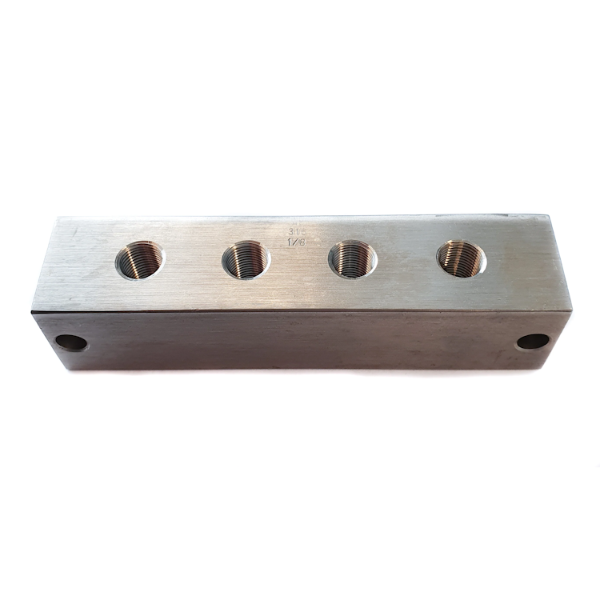 Grease Nipple Block Straight Stainless
